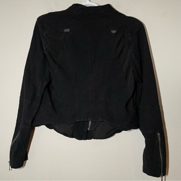 Anthropologie Blank NYC Mesh Detail BlackCrepe Jacket size M - Picture 5 of 10